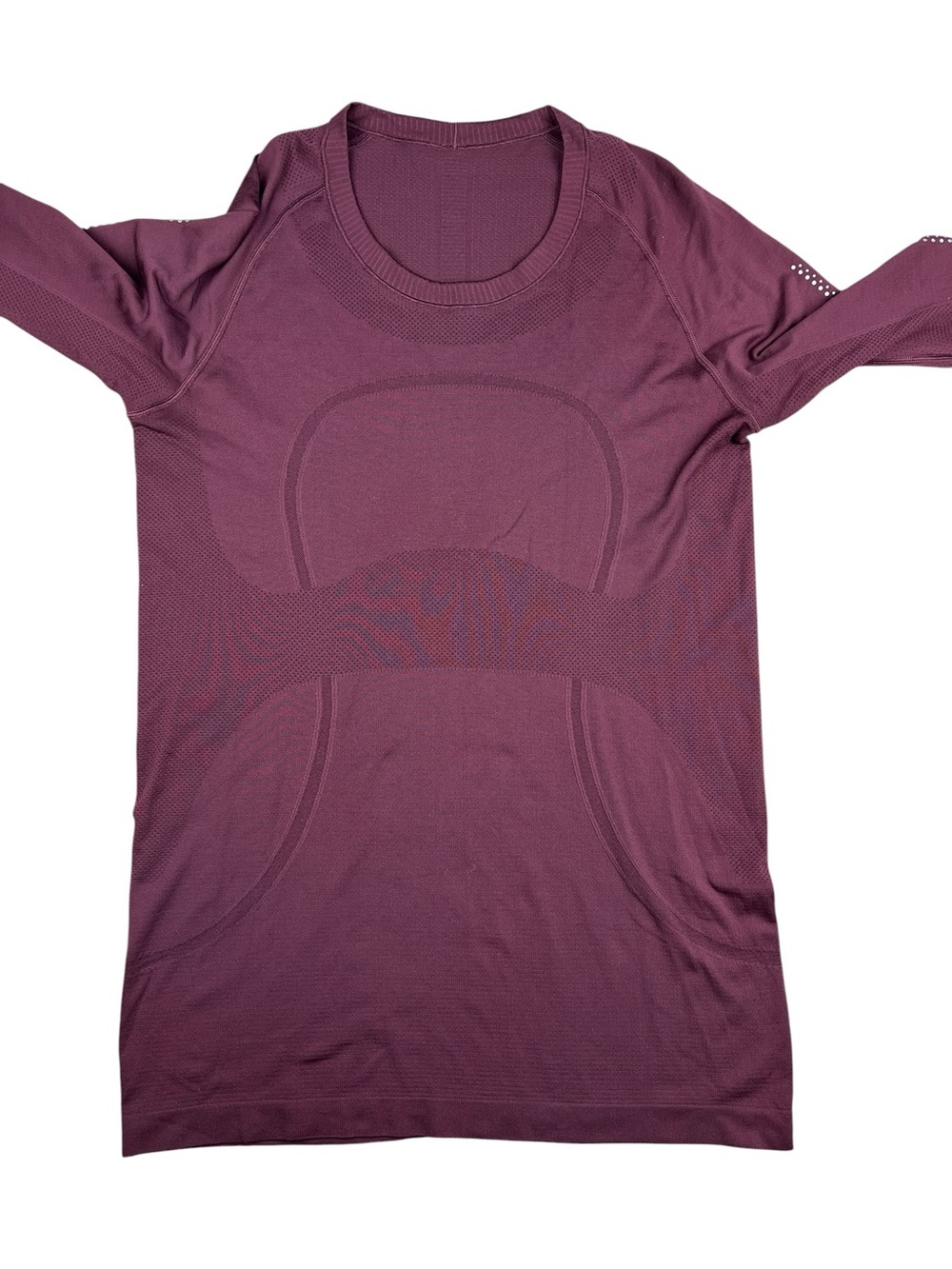Lululemon Swiftly Tech Top Womens 12 Long Sleeve Plum Purple Thumbholes Active - Picture 3 of 11